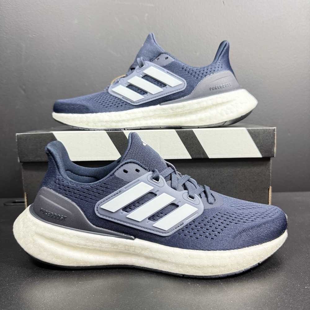 Adidas Men's Pureboost 23 IF2373 Navy Blue White Boost Sneakers‎ Size 6